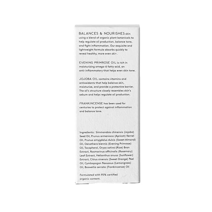 Naked & Thriving Detox Balancing Face Oil | Organic, Vegan, & Natural-Derived Skin Care | For Oily and Blemish-Prone Skin | with Jojoba, Primrose and Almond Oils f(1.18 oz/35 mL)