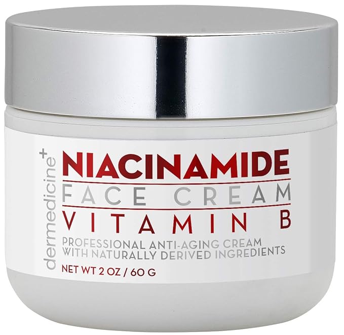 Natural Niacinamide Ultimate Strength Vitamin B Cream for Face | Nourishing Moisturizer w/Vitamin B, Retinol, Grapeseed Extract, Hyaluronic Acid | Helps Smooth the Appearance of Fine Lines and Wrinkl