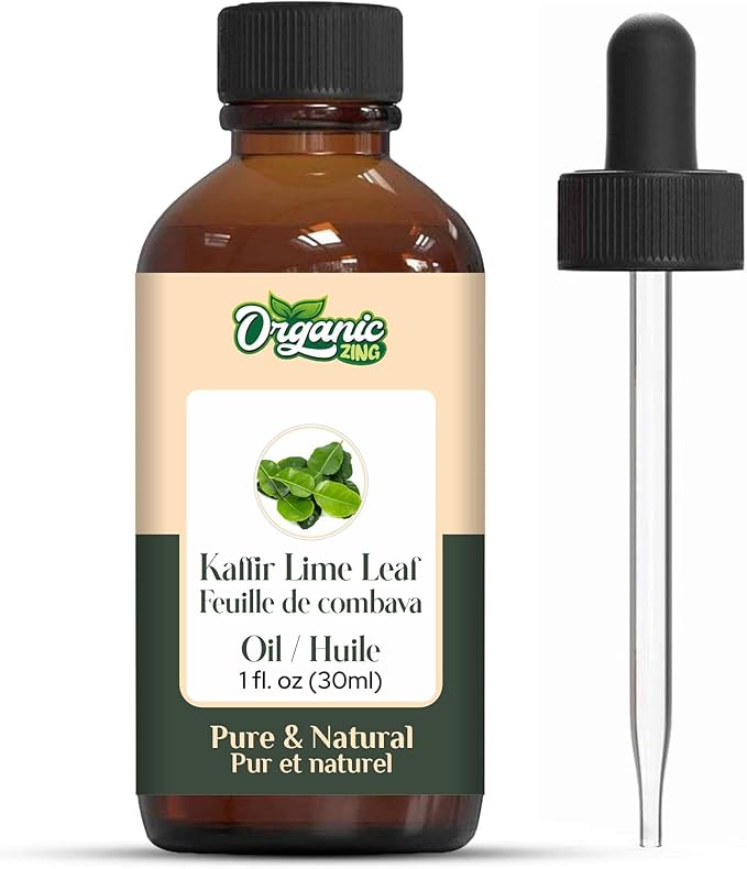 Kaffir Lime Leaf (Citrus Hystrix) Oil | Pure & Natural Essential Oil for Skincare, Hair Care, Aroma and Diffusers- 30ml/1.01fl oz