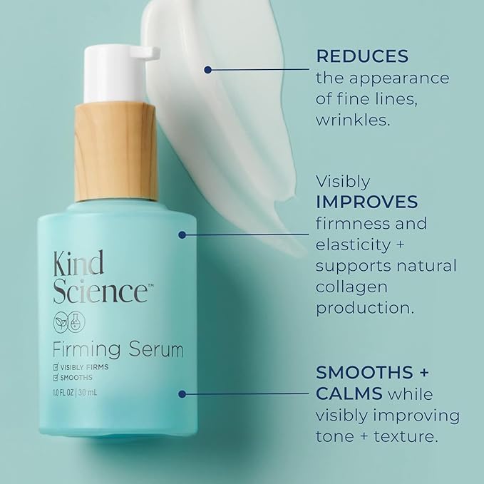 Kind Science Deluxe Kit - Skin Care by Ellen DeGeneres Full Size 5pc Set with Hydration Cream, Firming Serum, Radiance Oil, Neck Treatment, Radiance Oil