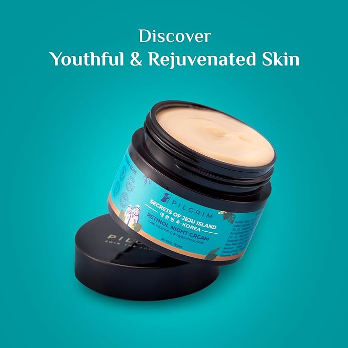 Korean Retinol Anti Aging Night Cream with Hyaluronic Acid & Vitamin C | wrinkle-free & radiant skin| Anti aging cream for oily & dry skin| For Men & Women|Korean Skin Care| 1.76 Oz (50gm)