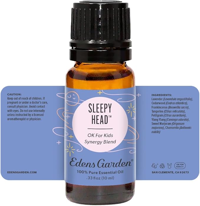 Edens Garden Sleepy Head Essential Oil Blend- 100% Pure Premium Grade, Undiluted, Natural, Therapeutic, Aromatherapy, The Best for Diffusing, Candle, Humidifiers, Kid Safe 10 ml (.33 fl oz)