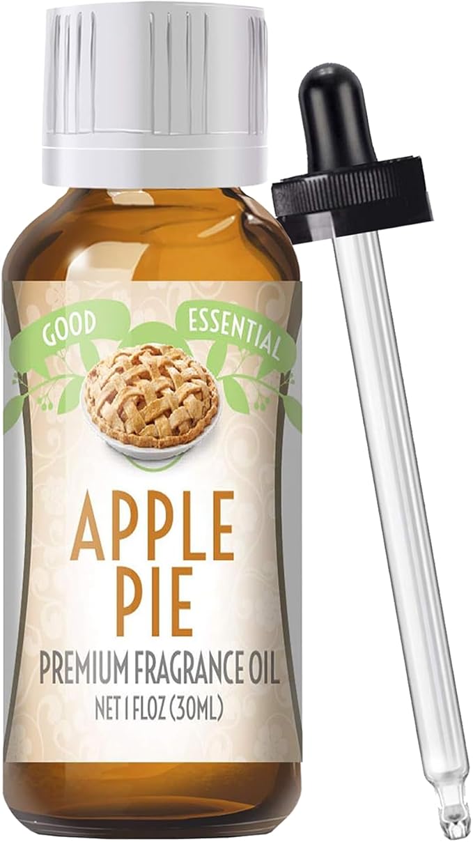 Good Essential Professional Apple Pie Fragrance Oil (30 ml / 1 fl oz) - Fragrance Oil for Diffusers, Candles, Soaps, Lotions, Perfume, Candle & Soap Making