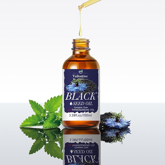 Black Seed Oil - Hair Growth Oil, Carrier Oil for Relaxing Massage and Body Oil, Black Seed Oil for All Hair Types and Skin(Black Seed Oil, 3.4 Fl Oz)