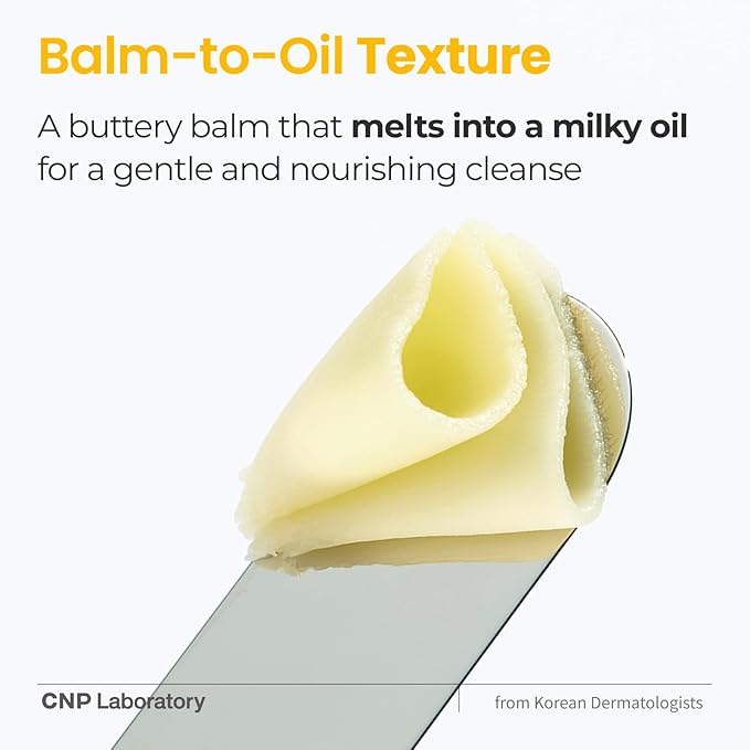 CNP Propolis Deepcerin Cleansing Balm - Soft Grinding Makeup Remover Balm, Buttery & Milky Texture, for Dry & Sensitive Skin, Korean Skincare