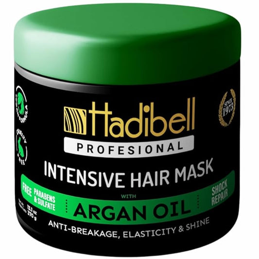 Hydrating Argan Oil Hair Mask – Deep Moisturizing & Repair for Dry, Damaged Hair – Anti-Breakage, Strengthens & Revives with Argan Oil – Non-Greasy Formula for Men & Women – 13.1oz