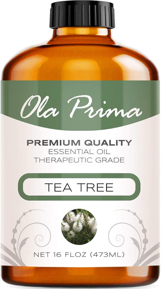Ola Prima 16oz Tea Tree Essential Oil – Therapeutic Grade Bulk for Soap and Candle Making - Tea Tree Oil