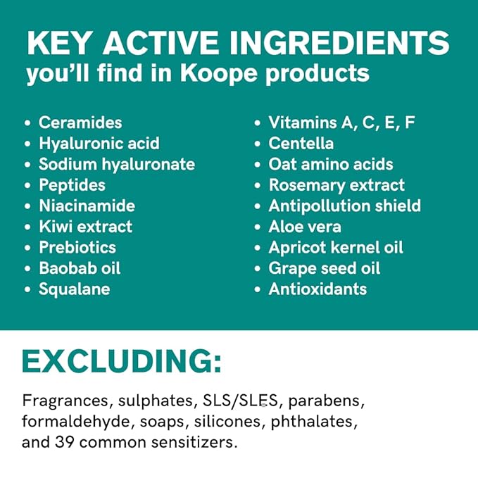 Koope Middleweight Face Cream, Moisturizer For All Skin Types, Balanced Hydration with Hyaluronic Acid, Baobab Oil, Anti-Pollution Shield, Free of Parabens, Sulphates & Fragrances, Vegan, 1.69 FL OZ