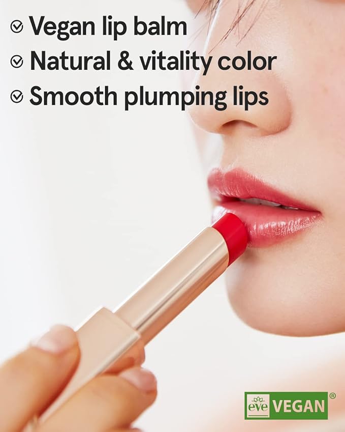 ATHÉ Authentic Lip Balm 12 ALLURING (Tinted), Lightweight Wear & Plumping Lips without Stickiness, Moisturizing & Nourishing Plant-Based Vegan Chapstick for Dry, Petrolatum Free, Cruelty-Free