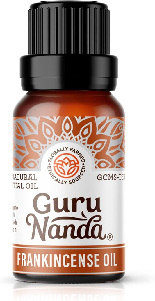 GuruNanda Frankincense Essential Oil (0.5 Fl oz) - 100% Pure, Natural and Undiluted Diffuser Oil for Aromatherapy, Massages & DIY Recpies - Supports Join Health & Promotes Radiant Skin
