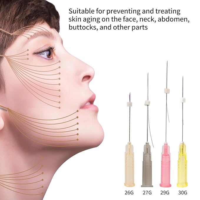 elves Pdo Threads for Face Lift & Whole Body Lifting, Pdo Mono Threads 30G38mm 20Pcs