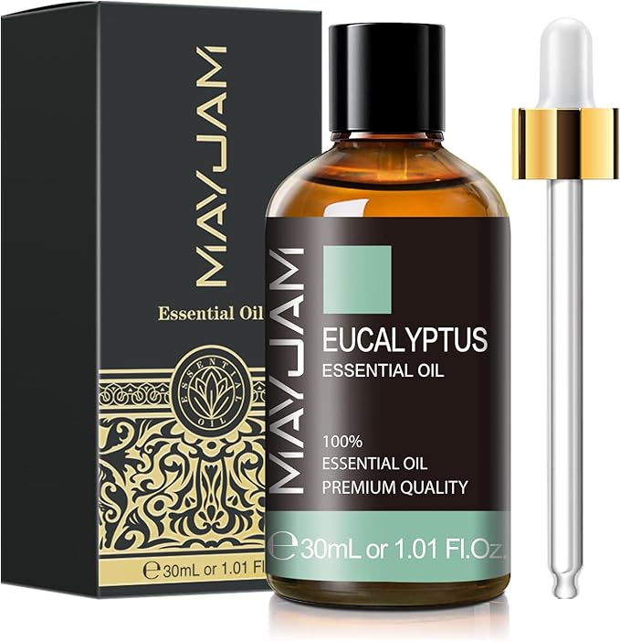 Eucalyptus Essential Oil, MAYJAM 30ML/1.01FL.OZ Pure Eucalyptus Oils for Diffusers, Soap Candle Making, Perfect for Living Room Bedroom Office Car Use