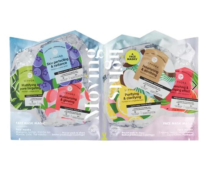 SEPHORA Favorites Moving Lights Collection Limited Edition Face Mask Magic Set - 6 Face Masks
