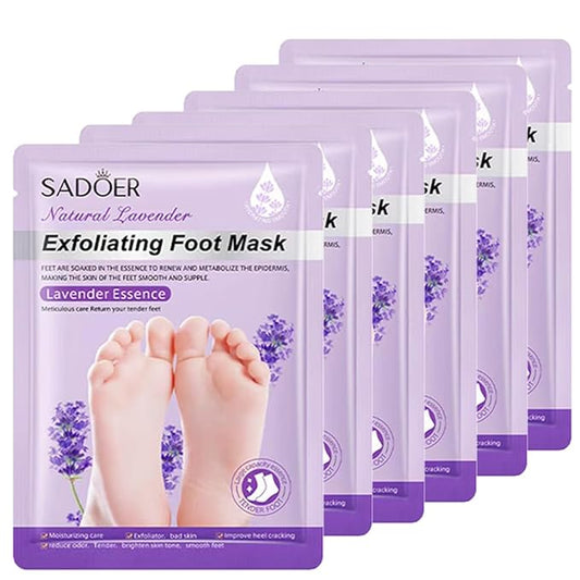 Foot Peel Mask 6 Pack,Foot Spa Foot Care For Women Peel Mask With Lavender For Men And Women Feet Peeling Mask Exfoliating, Callused Foot Mask Peel,Foot Mask For Dry Dead Skin,Remove Dead Skin