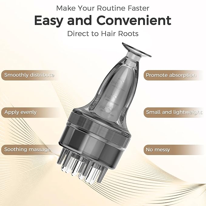 Minoxidil Applicator, Quick Efficient Apply No Messy Hair Serum Applicator Small Minoxidil Applicator Tool, Hair Applicator Bottle Minoxidil Brush Scalp Applicator Comb Dedicated to Minoxidil