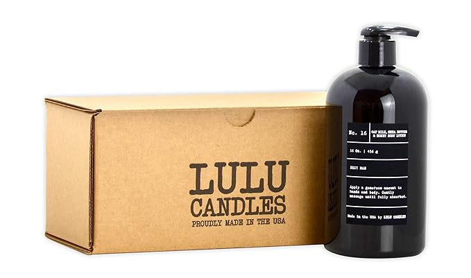 Lulu Candles | Sexy Man | Moisturizing Body Lotion | Soothing Shea Butter & Aloe | Nourishes Dry Skin With Moisture, No Paraben, Dye Free, Non-Greasy - 16 Fl. Oz.