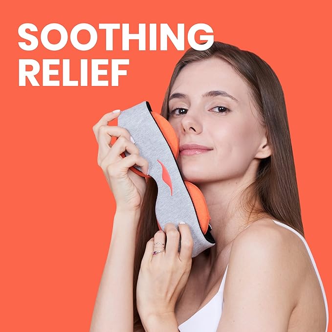 Manta Microwave Warm Sleep Mask - Dry Eye, Sinus & Migraine Relief Zero Pressure Moist Heat Mask for Puffy Eyes, Irritation, Strain Therapy