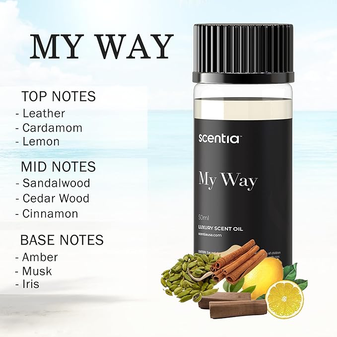My Way Hotel Diffuser Oil | Aromatherapy Fragrances Inspired by 5-Star Hotels | Luxurious Scents Gift Box Set - 3 x 50ml Bottles Set - The 1 Hotel Miami Beach, W Magic, The Ritz Carlton