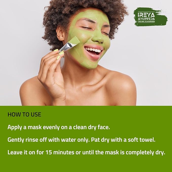 Green Tea Clay Mask with French Green Clay Moisturizing & Hydrating Clay Facial Mask, Deep Cleansing Facial Mask with kaolin clay, Vitamin E, Bentonite Clay, & Aloe Vera Extract