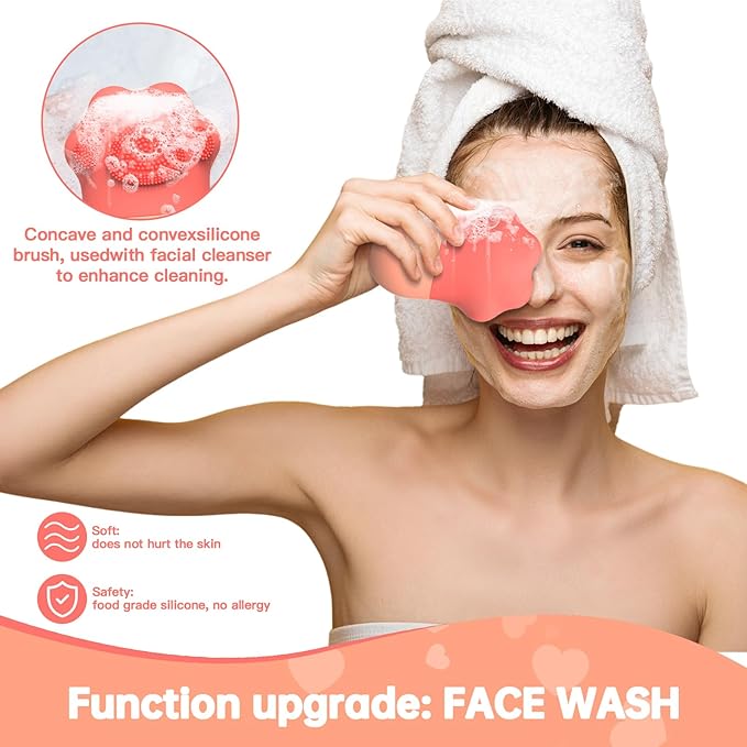 Ice Face Roller, Ice Mold for Face and Eyes,De-Puff Eye Bags,Reduce Migraine Pain,Reusable Massage Silicone Ice Mold Skin Care Tools(Pink)