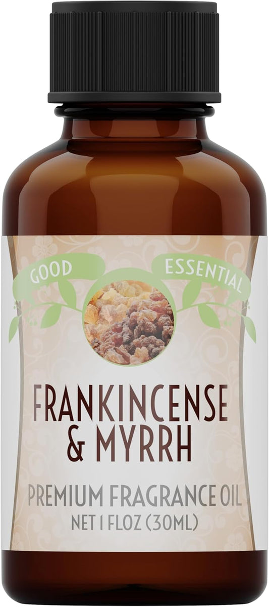 Good Essential Professional Frankincense & Myrrh Fragrance Oil, 1 fl oz (30ml), for Candles, Soap Making, Lotions, Perfume & Diffusers