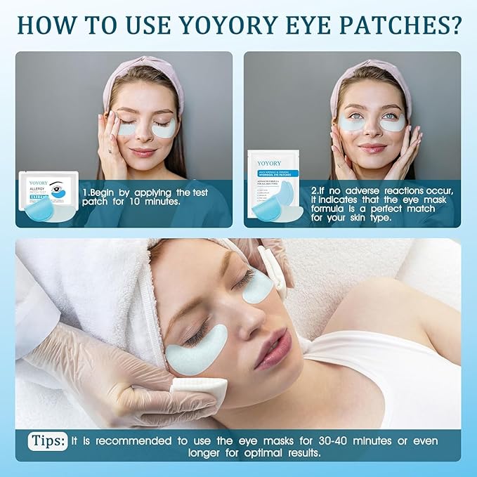 Under Eye Patches Masks - for Dark Circles, Puffiness, Wrinkles & Fine Lines 30 Pcs Moisturizing Patches with Hyaluronic Acid,White