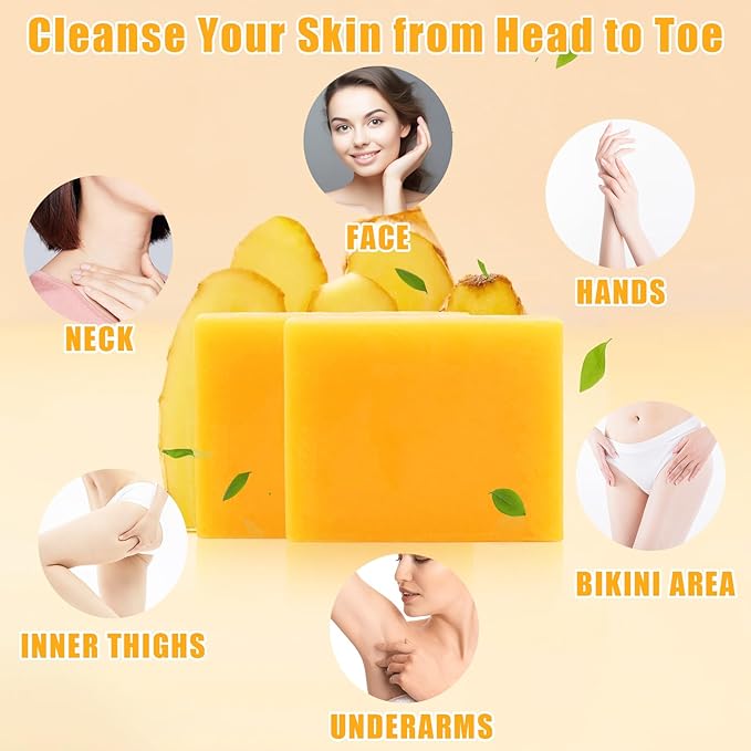 Turmeric Soap Bar Turmeric Clay Mask Turmeric Eye Cream Set of 3, Turmeric Facial Mask for Face with Kaolin Clay, Control Oil & Deep Cleansing, Natural Turmeric Soap for Acne, Blackheads & Smooth Skin