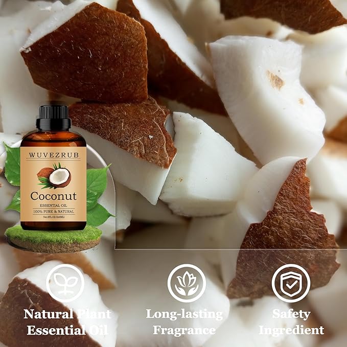 Coconut Essential Oils 240ML, Pure Coconut Essential Oil for Aromatherapy Diffuser - 8 Fl Oz