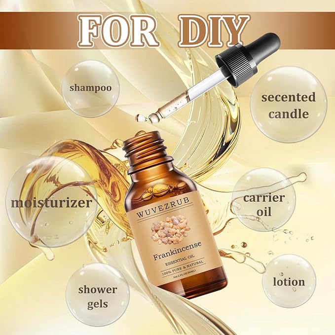 Frankincense Essential Oils 60ML, Pure Frankincense Essential Oil for Aromatherapy Diffuser - 2 Fl Oz