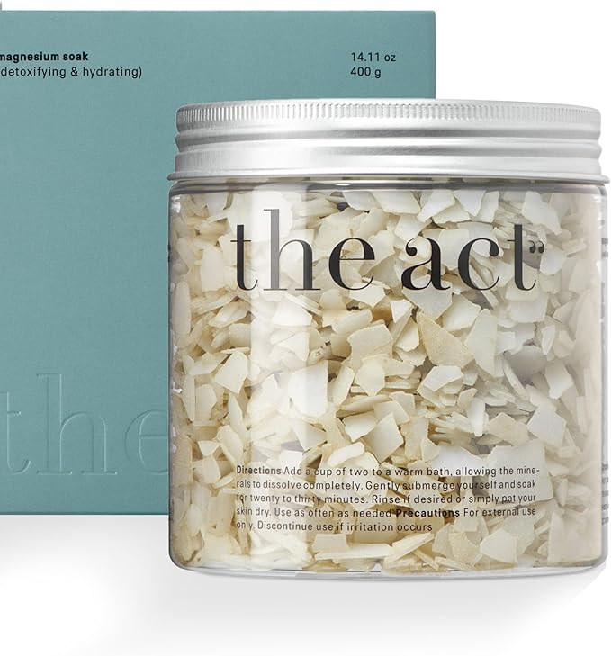 Magnesium Flakes for Bath – Relaxing Aromatherapy Blend with Ylang-Ylang, Lavender & Mandarin Oils for Muscle Relief, Detox, Better Sleep – Magnesium Bath Soak for Women Men - Bath Salts 14.11 Oz