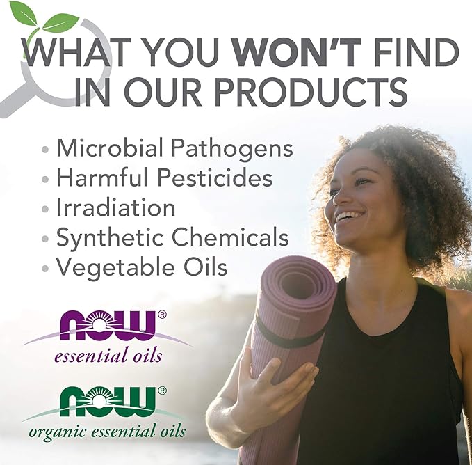 NOW Essential Oils, Lavender Oil, Soothing Aromatherapy Scent, Steam Distilled, 100% Pure, Vegan, Child Resistant Cap, 10-ml