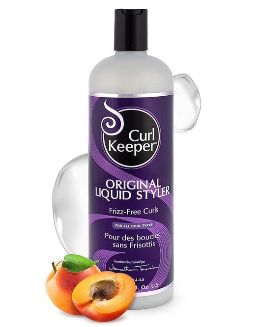 Original Curl Keeper Anti-Frizz Curl Defining Hair Styler (33.8 oz) - Lightweight Curl Definer Liquid Gel for All Weather Conditions - Wavy & Curly Hair Products for Women (Cream Alternative)