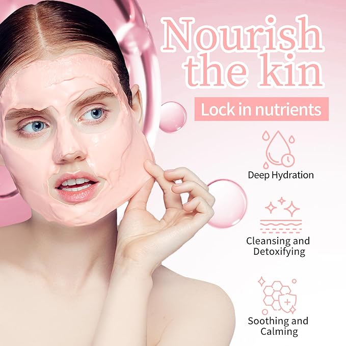 Peel-Off Jelly Mask Hydrating Cleaning Mask Spa Easy DIY Home Spa, Hydrating Icy Jelly Mask For Skin HYALURONIC+BC