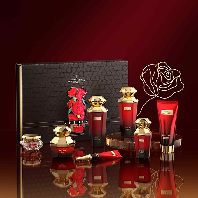 Anti-Wrinkle Skin Care Routine Kit for Women - Reduce Aging & Hydrate Skin - Facial Cleanser, Toner, Lotion, Cream, Serum, Eye Cream - Skincare Gift Set for Wife, Mom - Christmas Stocking Stuffer