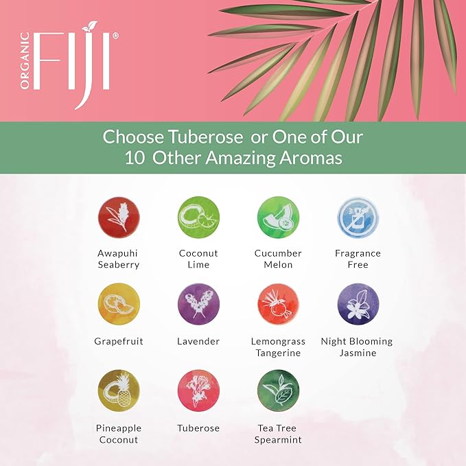 Coco Fiji Face & Body Lotion Infused With Coconut Oil | Lotion for Dry Skin | Moisturizer Face Cream & Massage Lotion for Women & Men | Tuberose 12 oz, Pack of 1