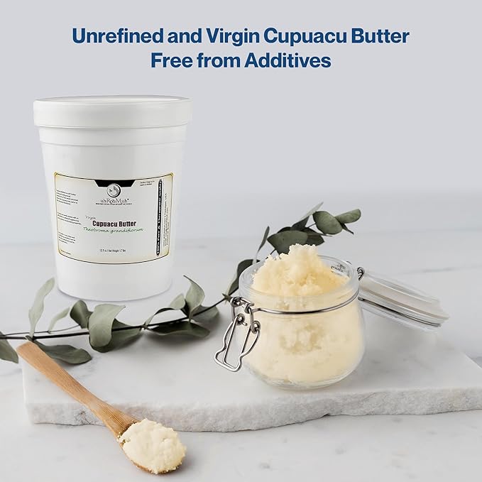 uh*Roh*Muh 100% Pure Virgin 32 fl oz Cupuacu Butter from Brazil - Unrefined, Ultra-Moisturizing & Nourishing for Skin and Hair - Ideal for DIY Skincare & Haircare(Net Wt: 0.8 kgs/1.75 lb)