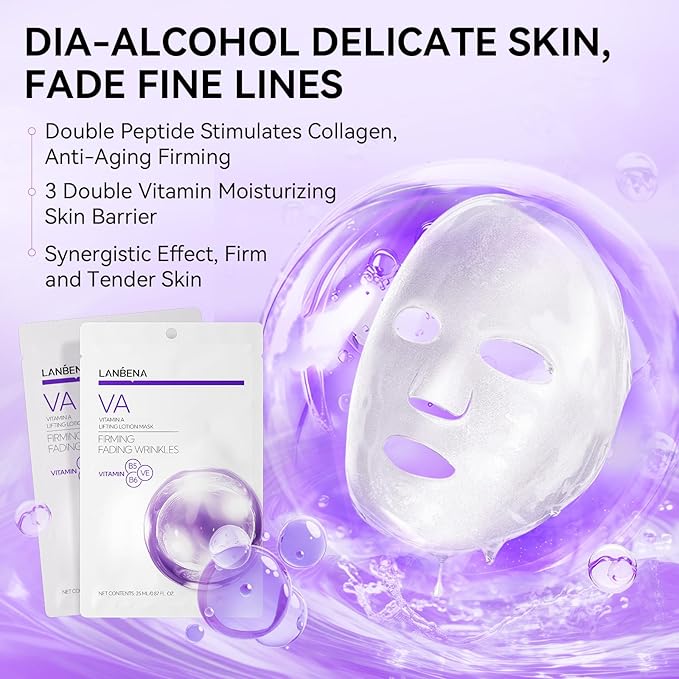 LENBENA Vitamin A Snail Mucin Serum, Self Care, Face Masks for Dry, Sensitive Skin, Not Tested on Animals (Vitamin A)