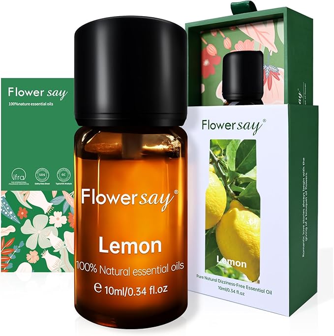 Lemon Essential Oil 0.34Oz - 100% Pure Natural MAX Undiluted Premium Therapeutic Grade Essential Oils for Diffuser/Skin Care/Massage/Hair