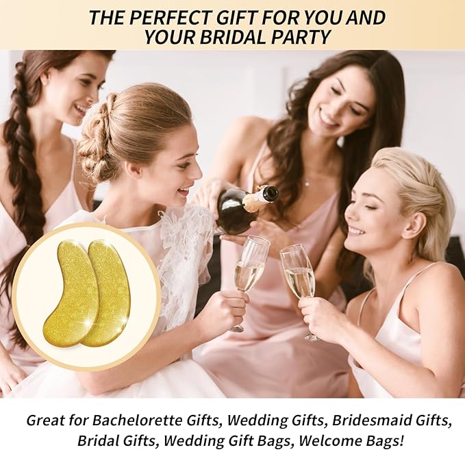 Under Eye Patches, Dermatology Golden Eye Mask with Amino Acid & Collagen, Cooling Eye Care for Wrinkles, Puffy Eyes & Dark Circles, Skincare Treatment, Gift for Women, 20 Pairs