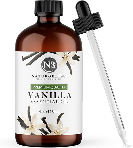 NaturoBliss 100% Pure Natural Undiluted Vanilla Essential Oil (4oz) Premium Quality