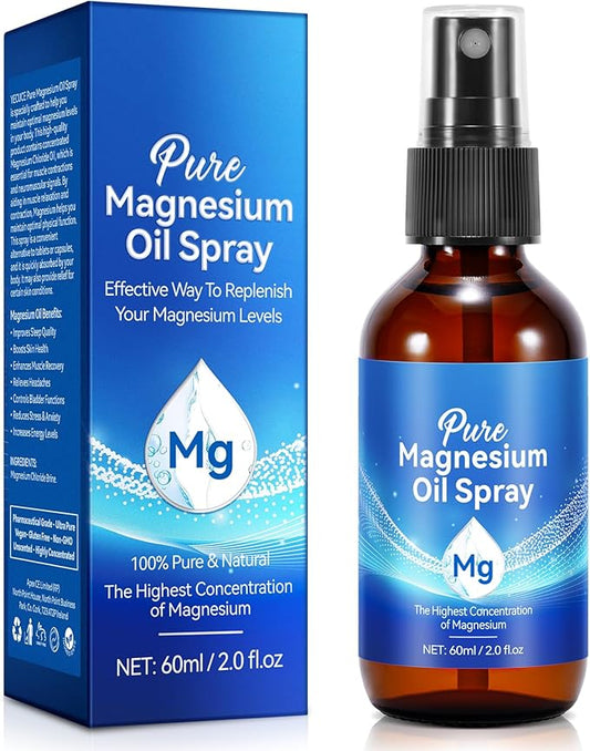 Magnesium Oil Spray, Pure Magnesium Chloride Oil Spray, Magical Magnesium Body Spray 2.02 Fl.Oz, 1PC