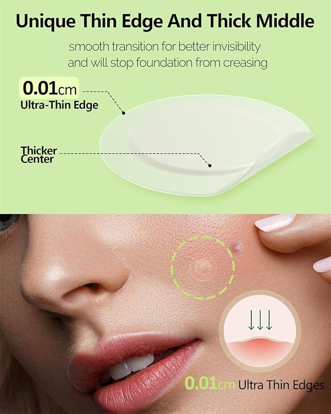 Beviliu Pimple Patches for Face 66 Counts, 2 Sizes Thinner Edge Hydrocolloid Acne Patches, Invisible Zit Patches for Face, Facial Skin Care Products Beauty