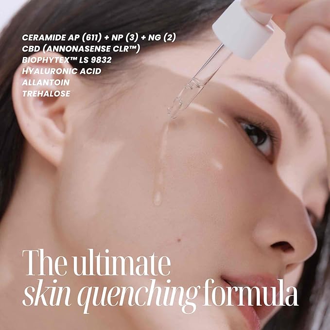 Anti-Stress Instant Hydro Facial Serum | Ceramide + Hyaluronic Acid | Soothes Inflammation, Deeply Hydrates & Strengthens Skin Barrier. Fragrance-Free, Clean Beauty 1.01 fl. Oz