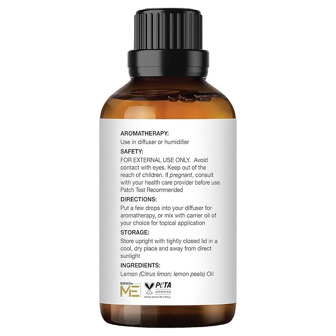 Majestic Pure Lemon Essential Oil - 100% Pure Lemon Oil for Aromatherapy, Massage & Topical Uses, Perfect for Diffuser & Essential Oil Diffuser - 1 Fl Oz