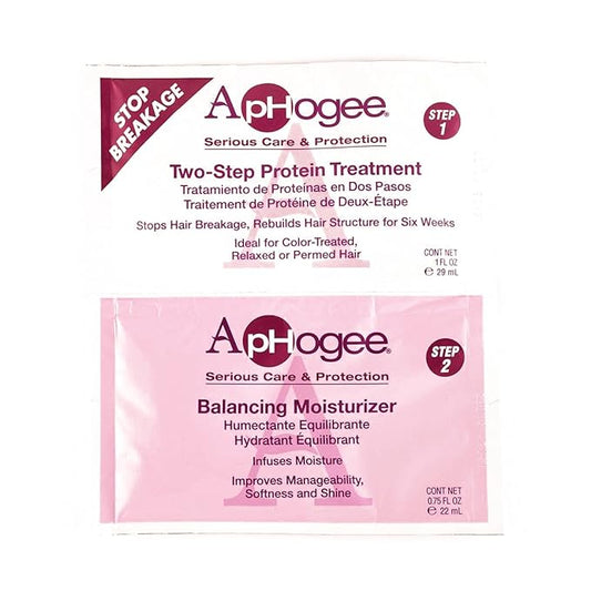 ApHogee Two-Step Protein Treatment & Balancing Moisturizer – Repairs Damaged Hair, Strengthens & Restores Moisture – 1 Ea