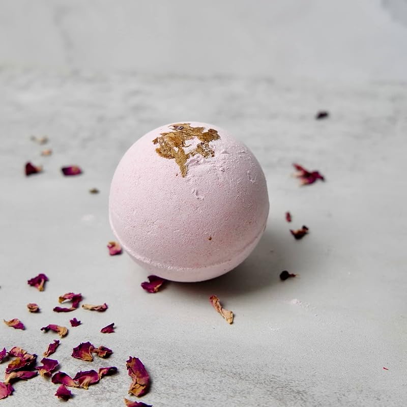 Natural Amor Rose Spa Gifts for Women,8pcs Self Care Box Including Soap Bar, Natural Clay Mask, Bath Butter for Mothers Day Gift