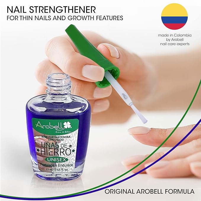 Nail Strengthener Iron Nails Nail Hardener for Damaged & Brittle Nails Clear Nail Polish for Growth & Protection