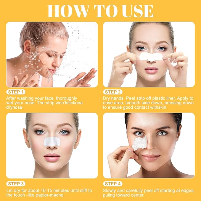 Blackhead Remover Strips(80pcs), Nose Pore Strips for Blackheads Remover, Skincare & Deep Cleansing Nose Strips Blackhead Remover