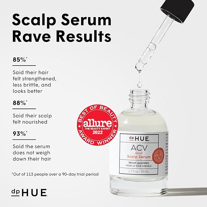 dpHUE ACV Daily Scalp Serum (1.7 fl oz) + Apple Cider Vinegar Lightweight Conditioner (8.5 fl oz) - Helps Soothe Dry Scalps & Activate Healthy Hair Growth