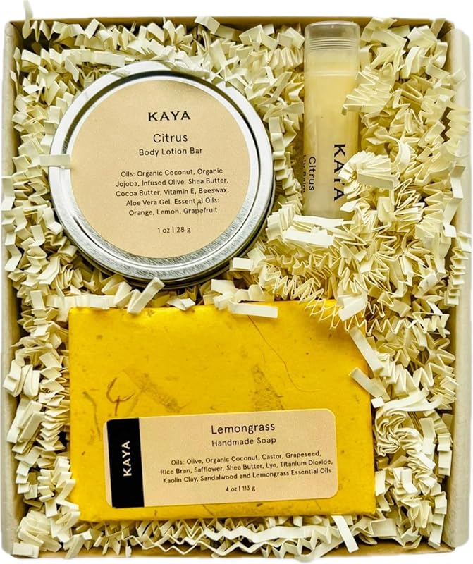 Kaya Citrus Mini Gift Set, Handmade Bath & Body Gift for MOM